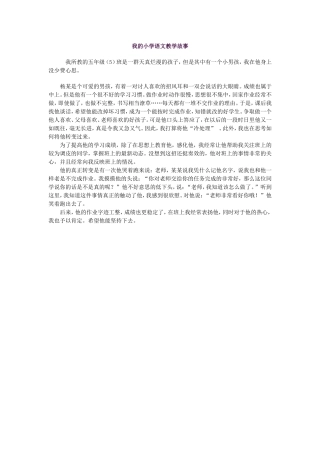 我的小学语文教学故事