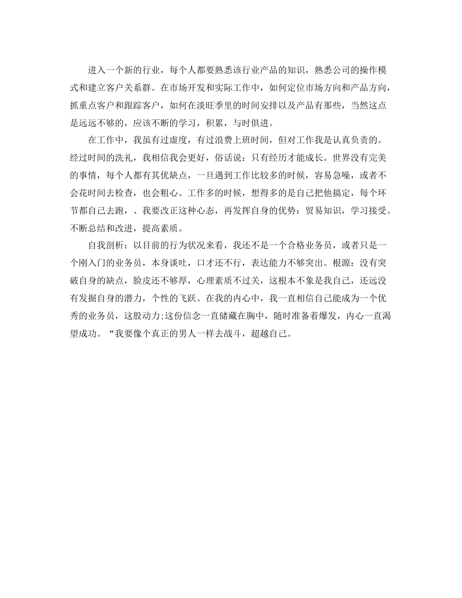 新员工业务员工作总结_第3页