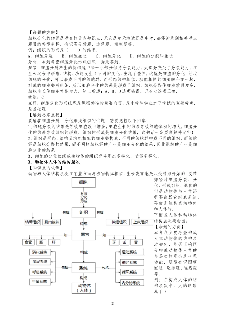 2016年临沂市中考生物知识点考点汇总（附2015年试题分析）_第2页