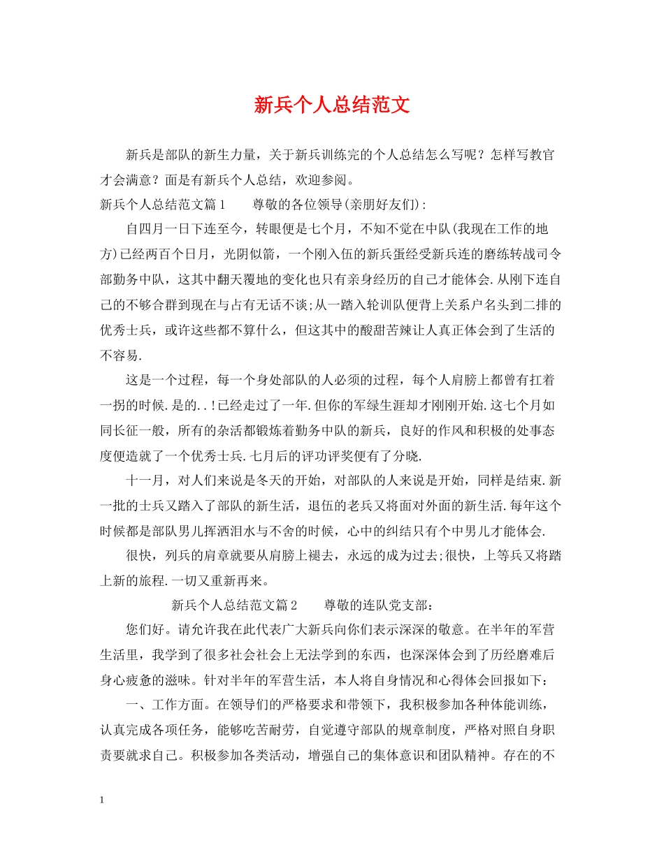 新兵个人总结范文_第1页