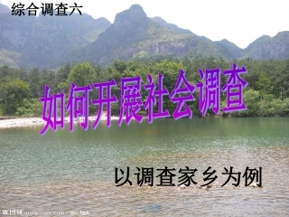 综合探究六_如何开展社会调查