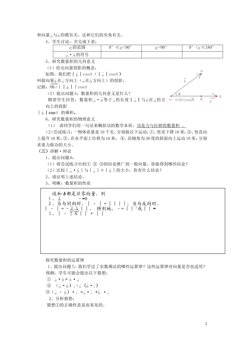 黄志刚平面向量数量积的物理背景及其含义_第2页