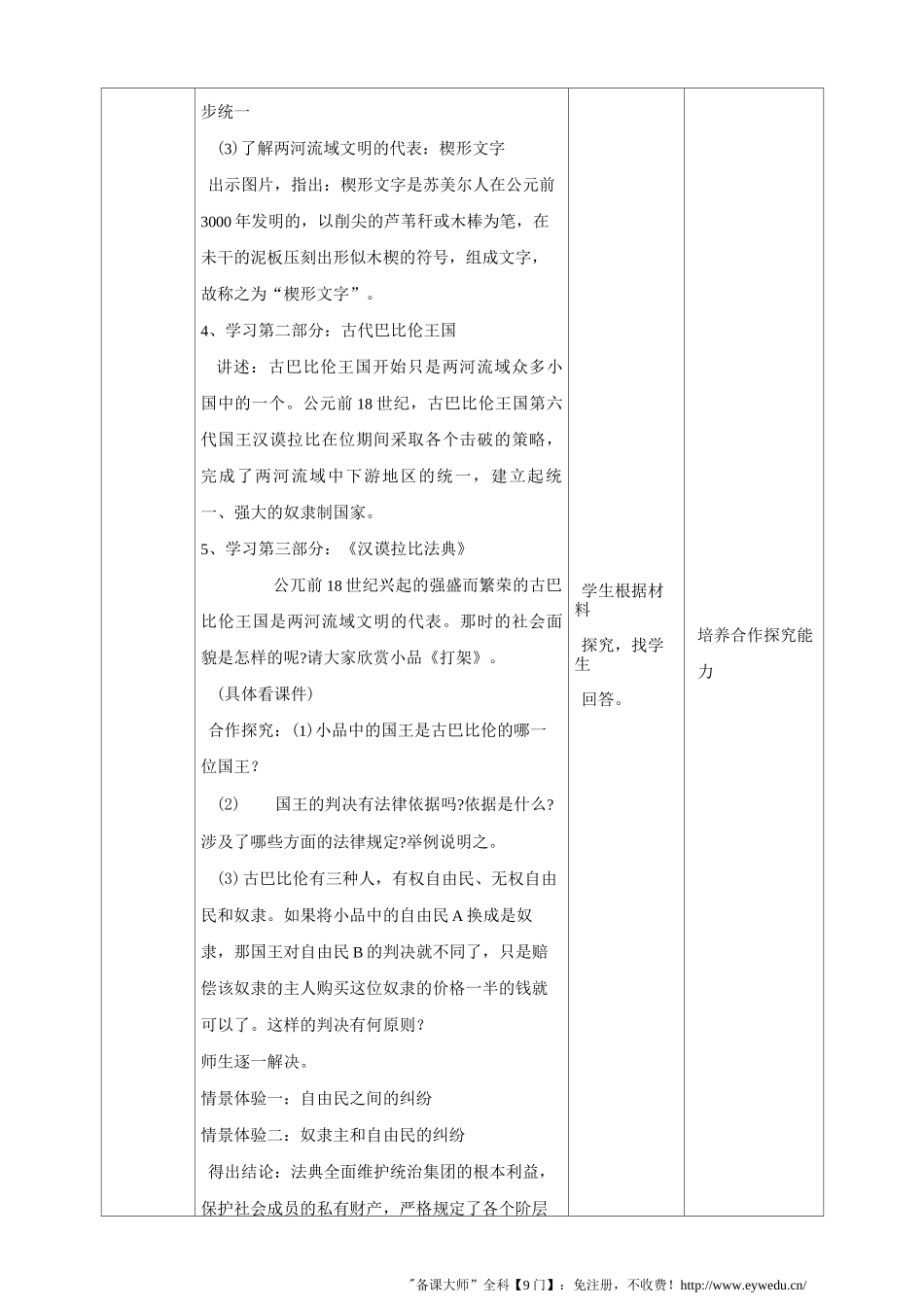 第2课《古代两河流域》教学设计_第2页