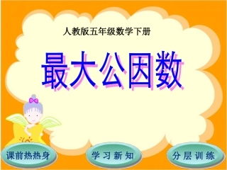 第4单元第4节第1课时最大公因数