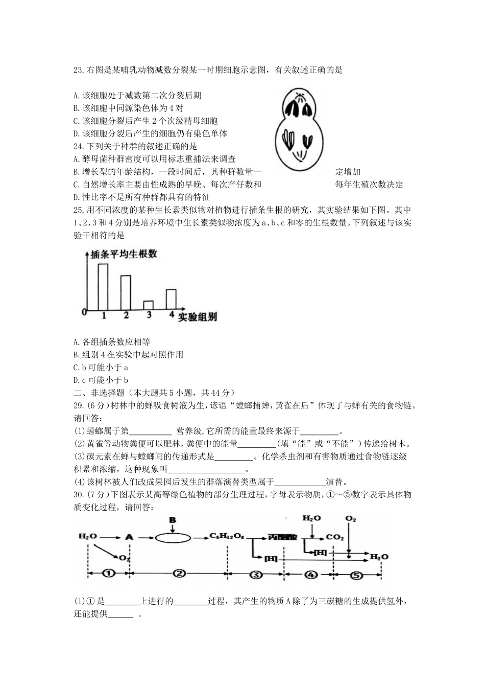 学考冲刺卷2_第3页