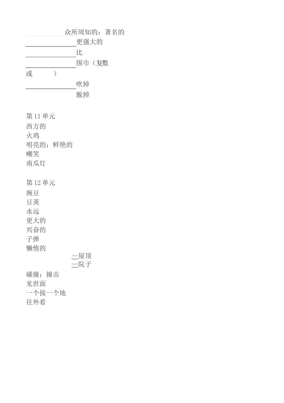沪教牛津版六下英语书单词测试单_第3页