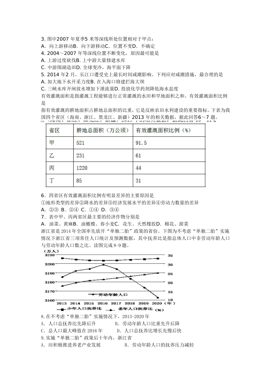 2016届高三5月测考试2_第2页