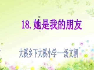 《她是我的朋友》教学