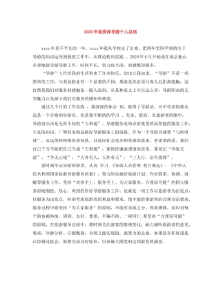 2020年底资深导游个人总结