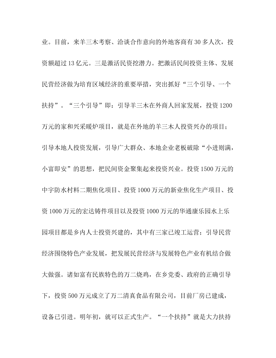 乡人民政府年工作总结及年工作谋划_第3页