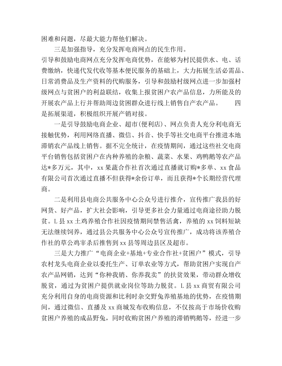 2020年全县电商扶贫工作推进情况总结 _第2页
