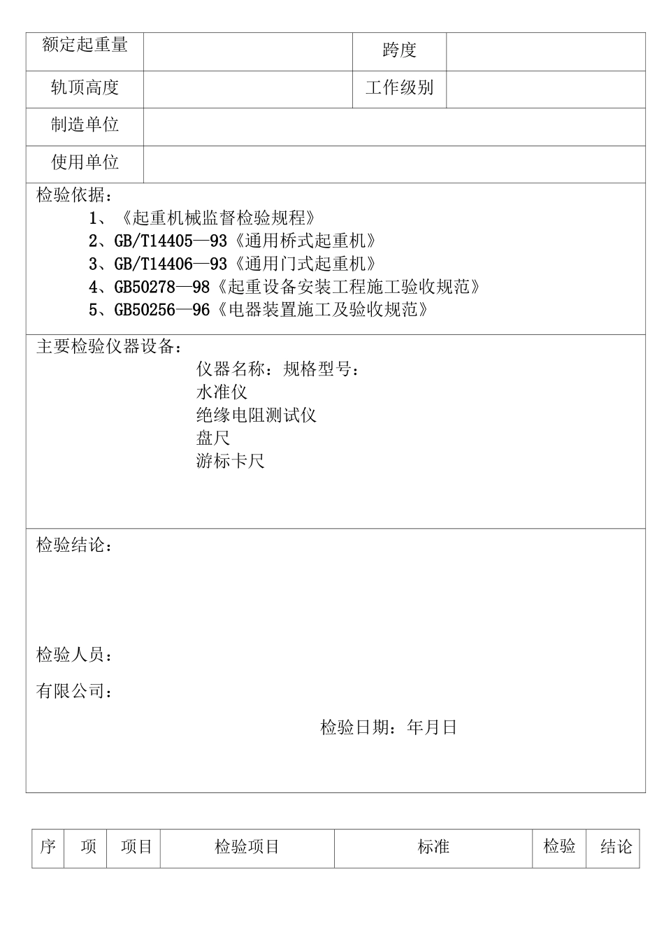 桥式起重机验收报告_第2页