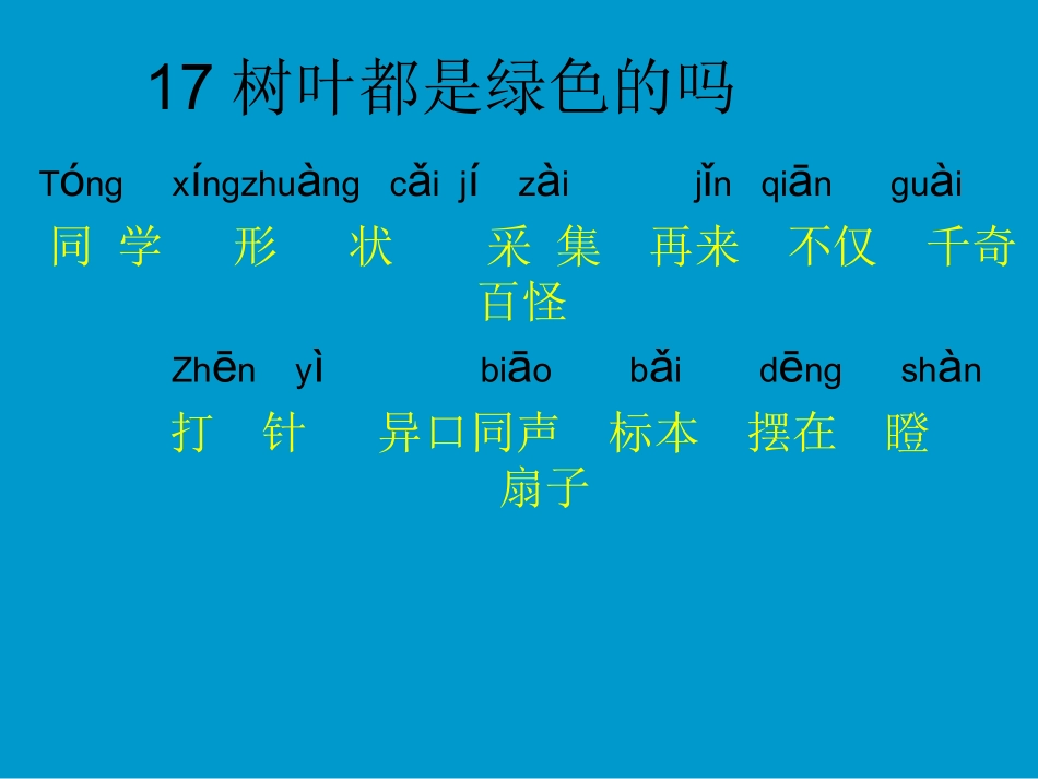 树叶都是绿色的_第1页