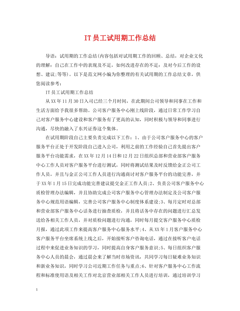 IT员工试用期工作总结_第1页