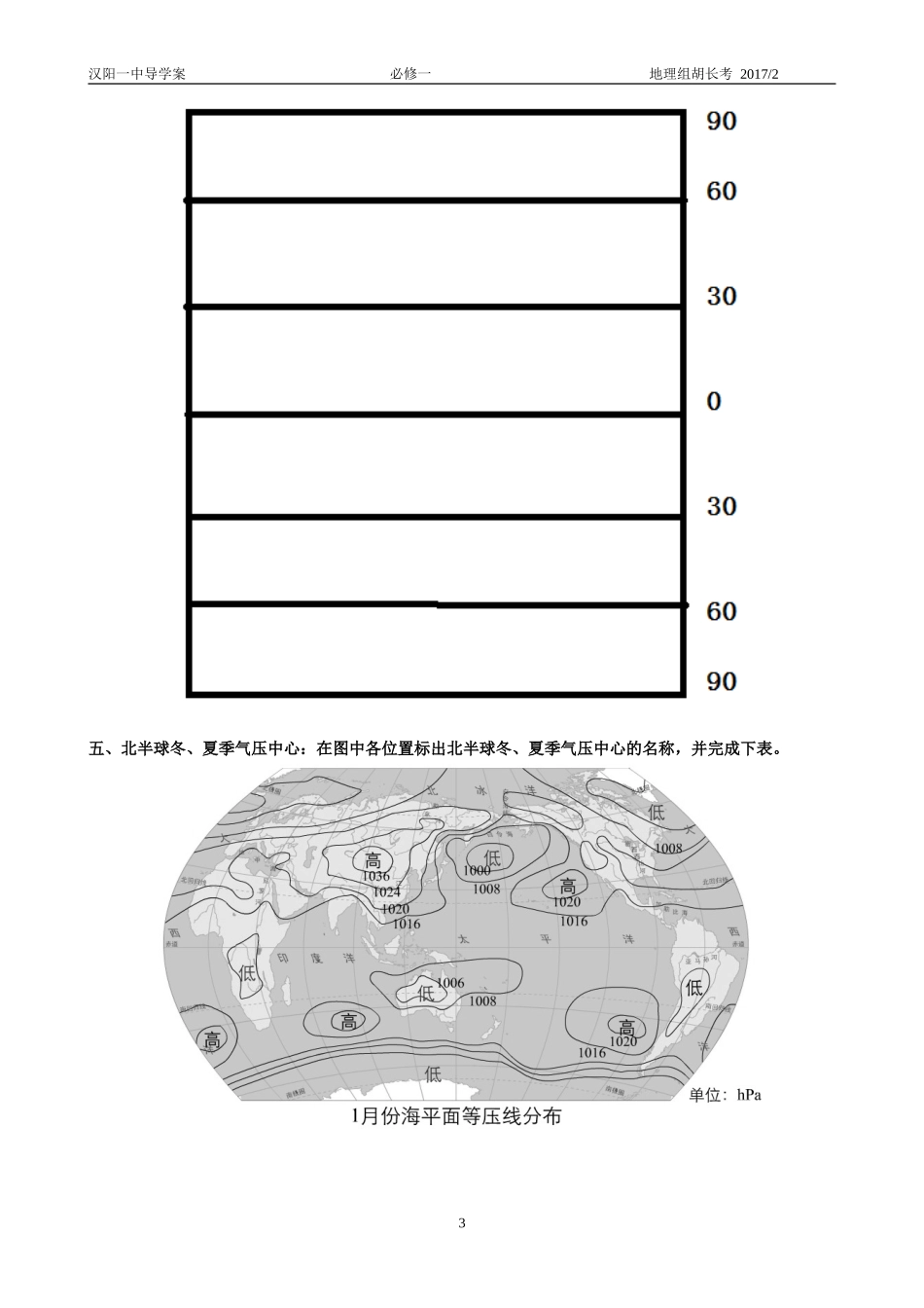 地理默写（热力环流、三圈环流、季风环流）_第3页