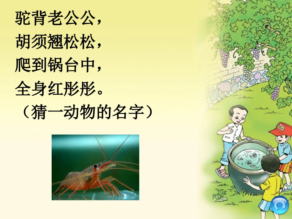 北师大版三年级下精品课件_小虾_第2页