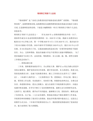 特岗转正考核个人总结