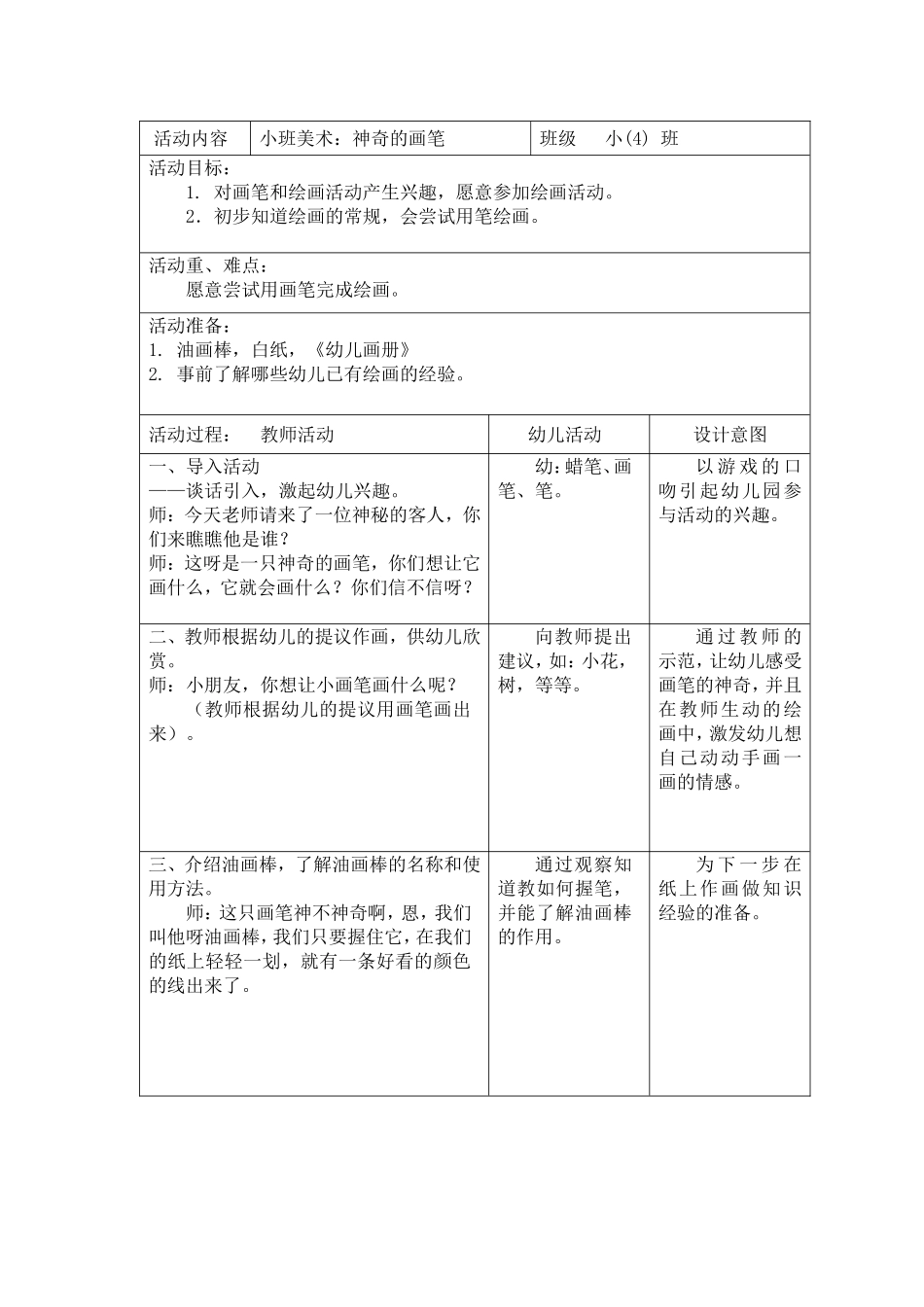 小班美术：神奇的画笔_第1页