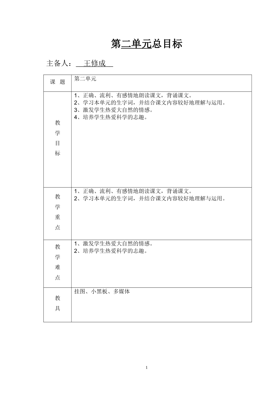 五语上册第二单元_第1页