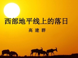 《西部地平线上的落日》