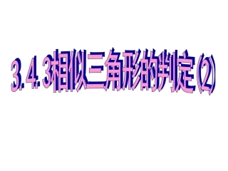 相似三角形的判定2(两边及夹角)