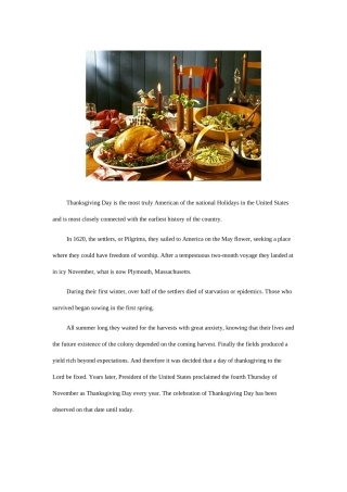 关于ThanksgivingDay的故事 (2)