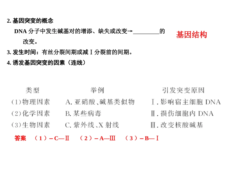 一轮复习基因突变和基因重组课件41_第3页