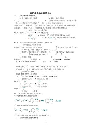 人教高中化学选修五-有机化学的重要总结