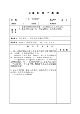 中班下期科学：美丽的花环