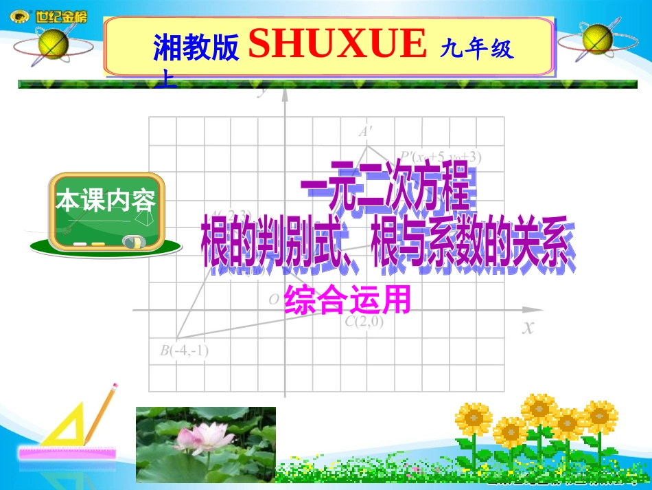 一元二次方程根的判别式、根与系数关系综合_第1页