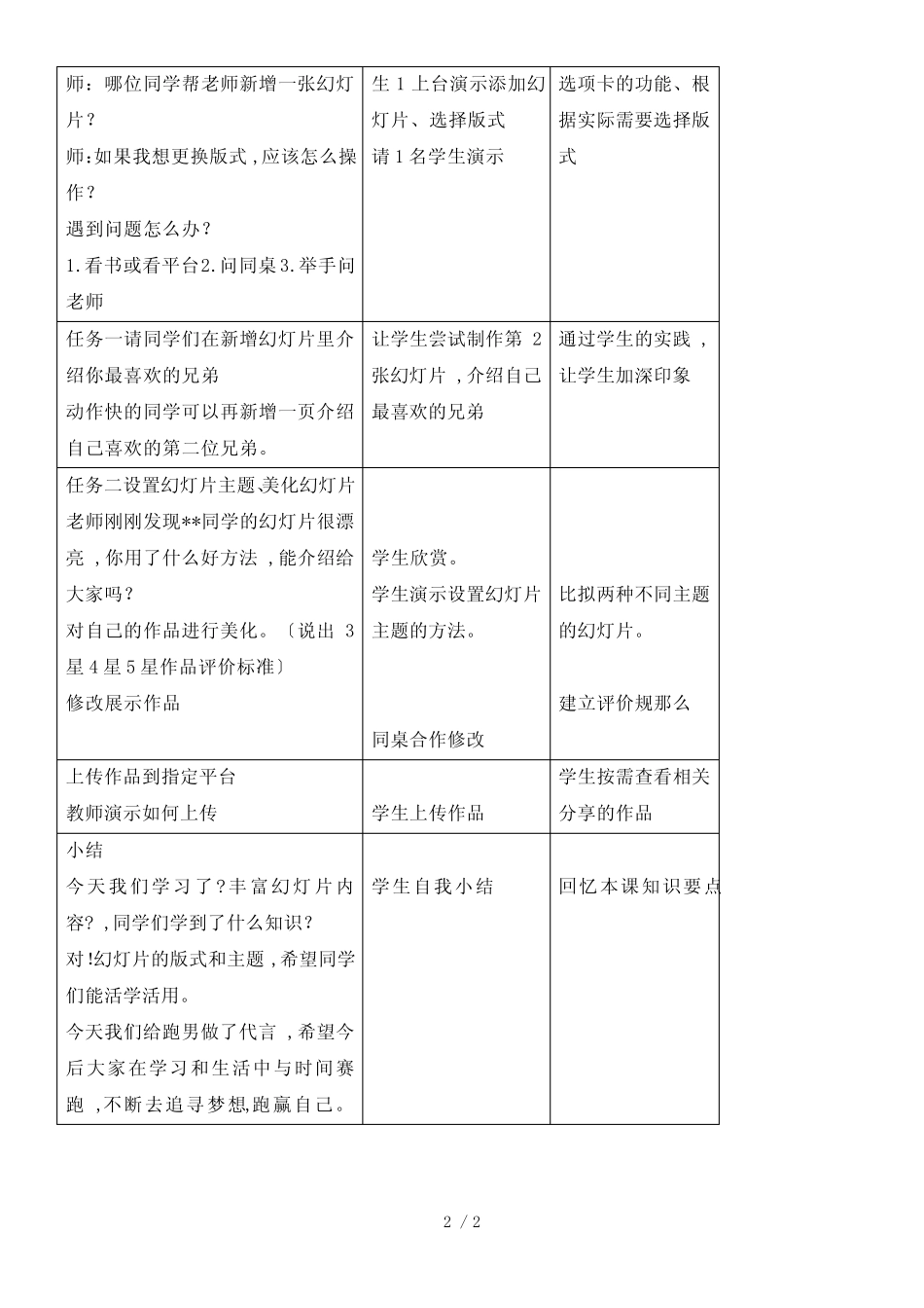 五年级下册信息技术教案2.5丰富幻灯片内容｜ 浙江摄影版(新) 精选_第2页