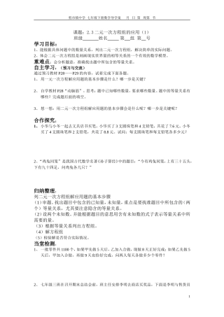 二元一次方程组的应用（）