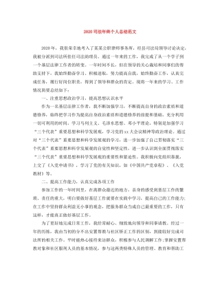 司法年终个人总结范文