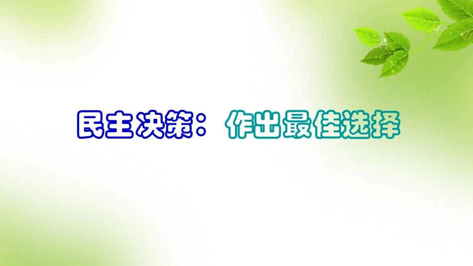 民主决策：作出最佳选择_第2页