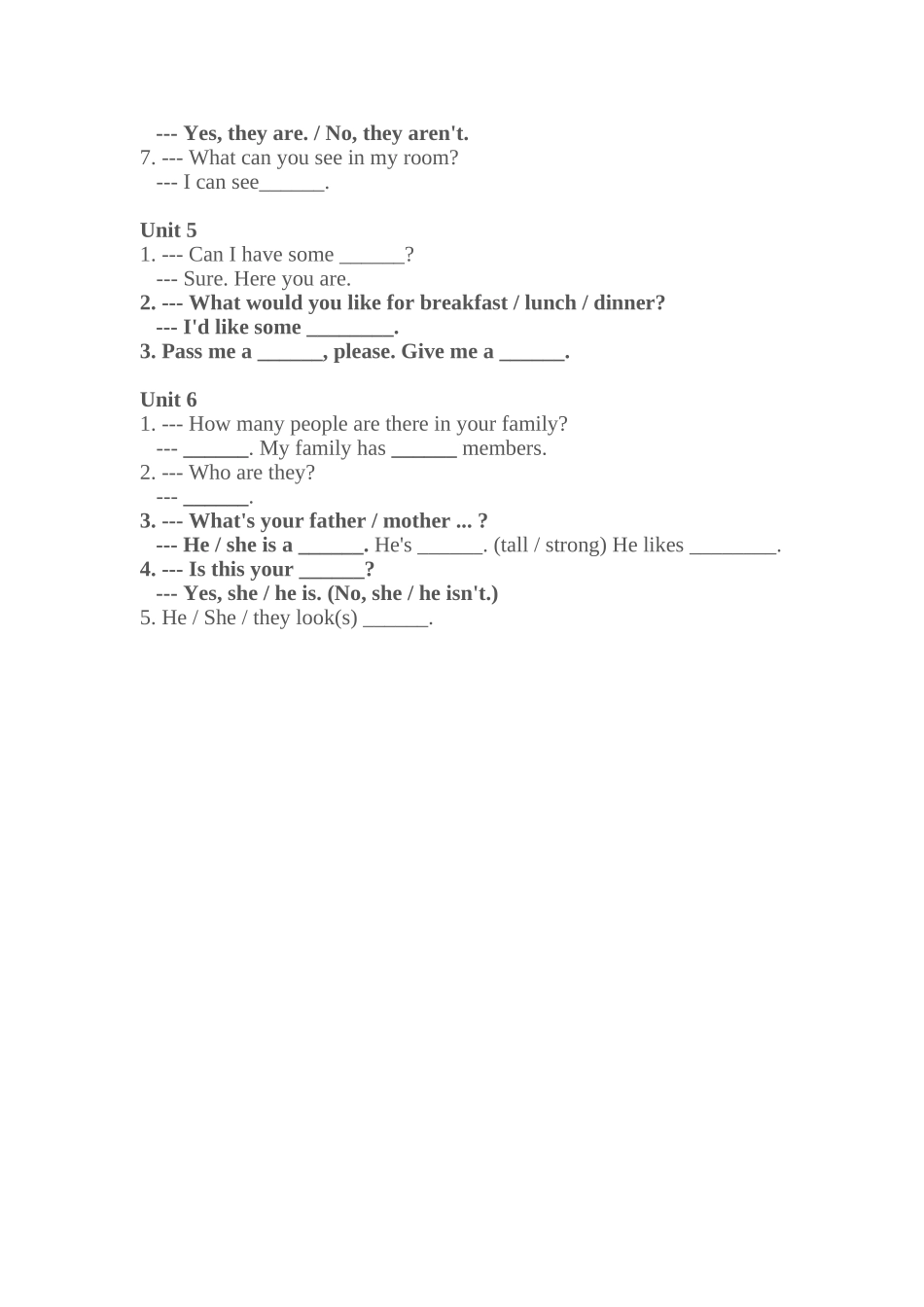 四年级上册重点句型纲要_第2页