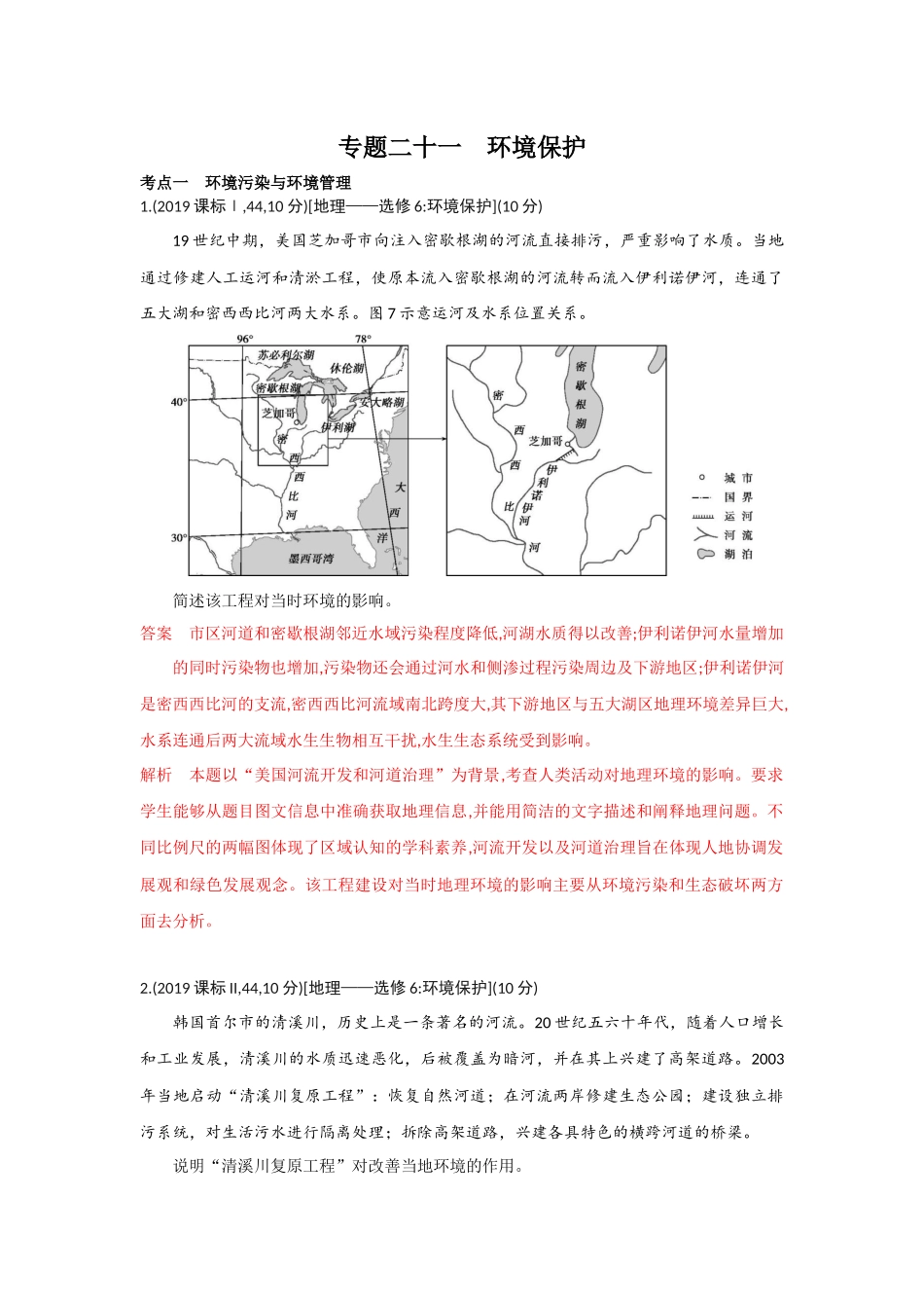 专题二十一环境保护_第1页