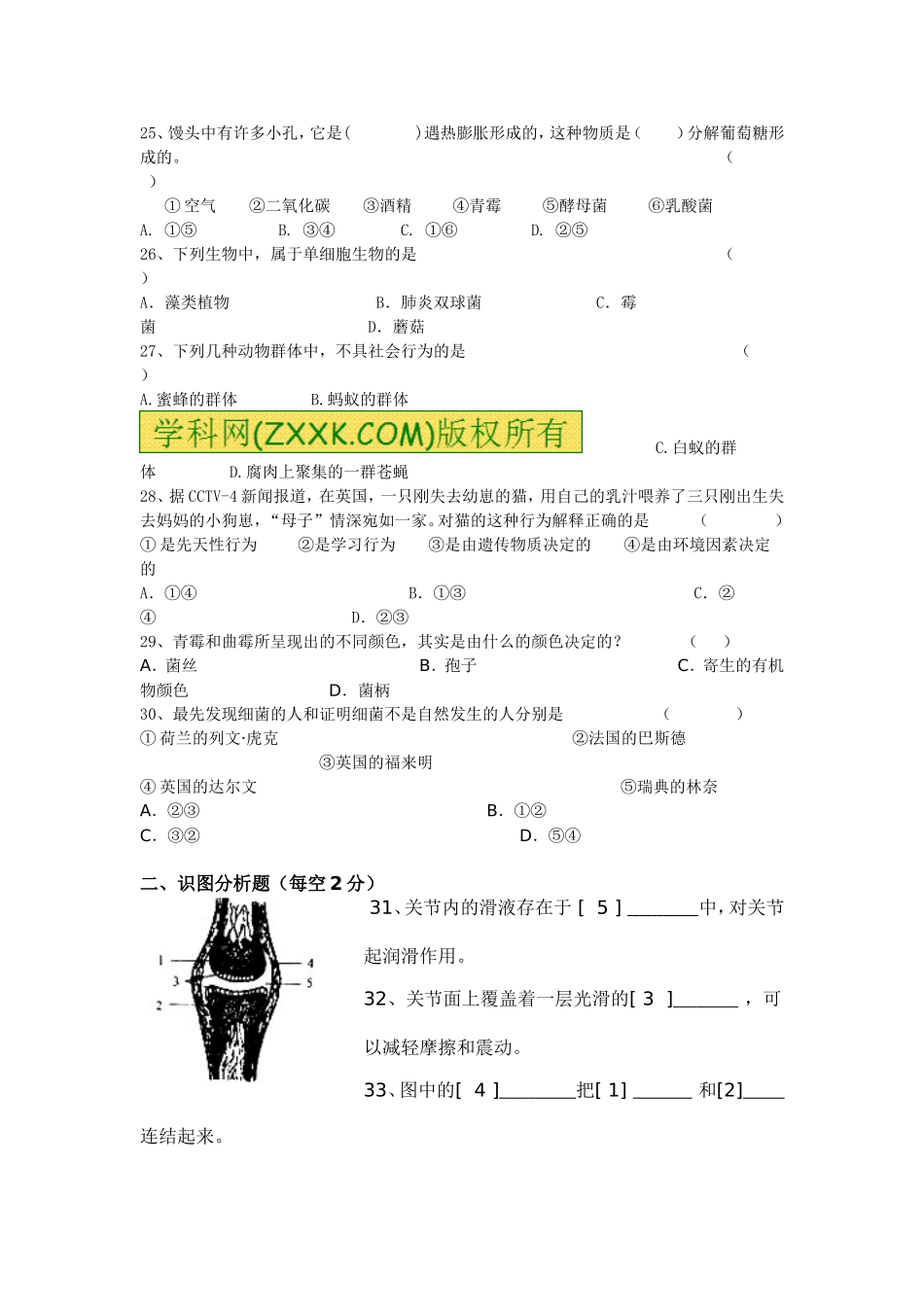 月考生物试题_第3页