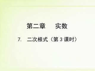 二次根式（第三课时）