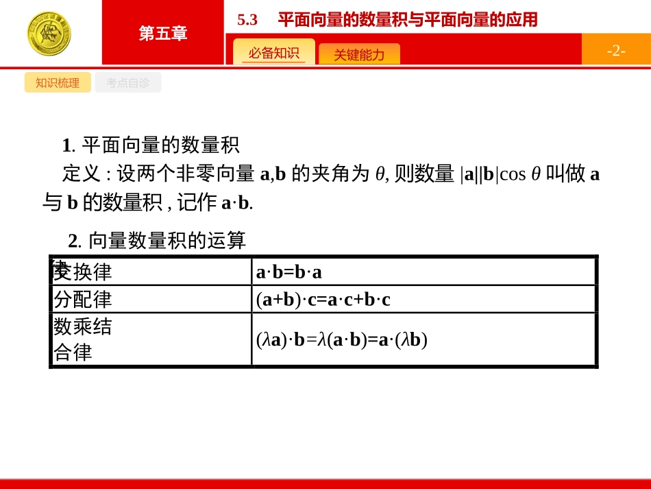 平面向量的数量积与平面向量的应用_第2页