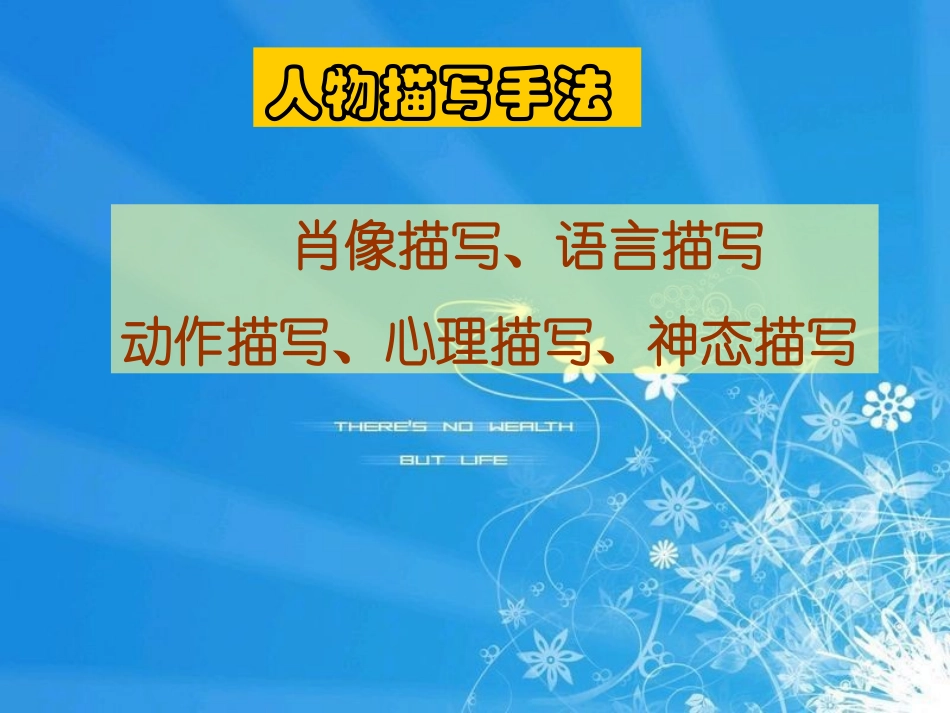 初中作文训练指导课件：记叙文写作之描写篇_第3页