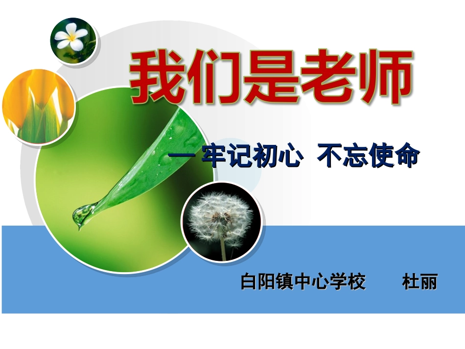 白阳镇中心学校杜丽专题讲座课件_第1页