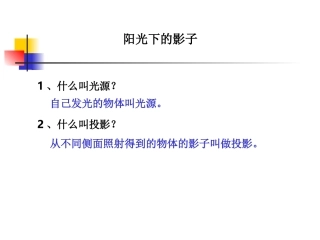 科学五年级上教科版22阳光下的影子2