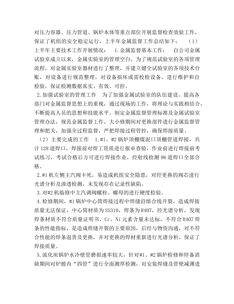 2020年上半年技术监督总结报告 _第2页