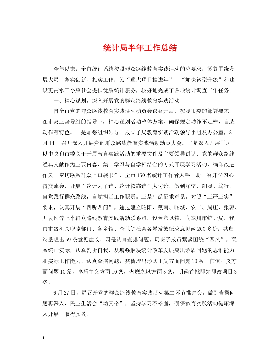 统计局半年工作总结_第1页
