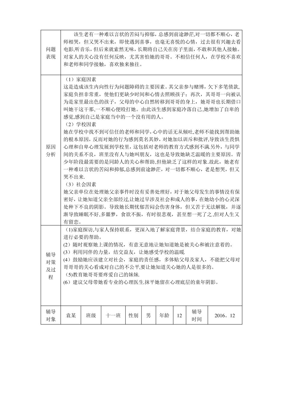 学生心理健康教育辅导记录表_第2页