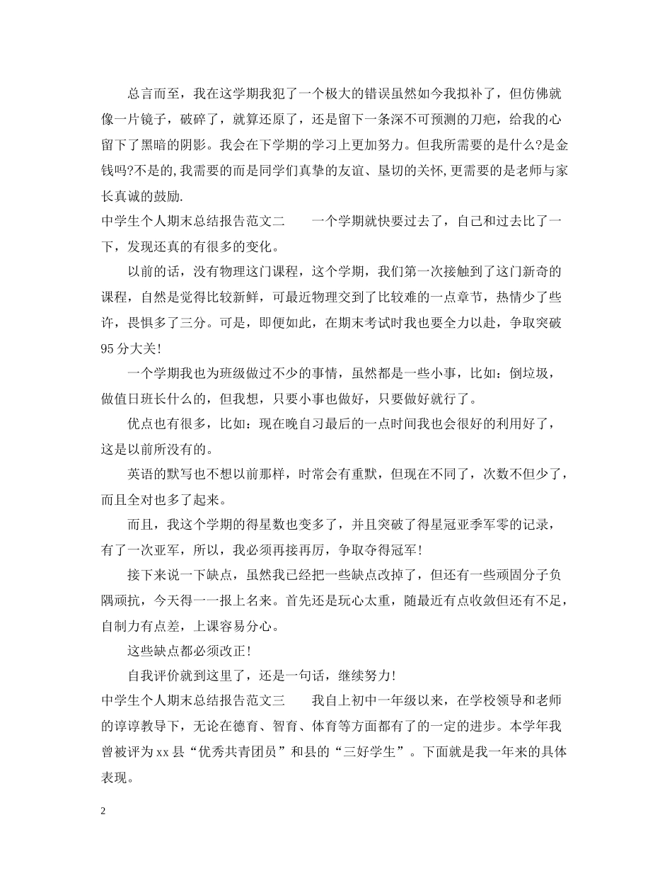 生个人期末总结报告_第2页