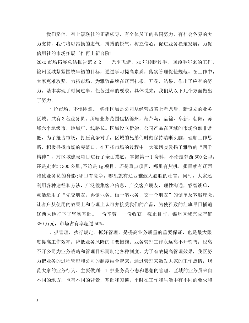 2020市场拓展总结报告 _第3页