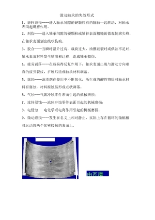 滑动轴承的失效形式