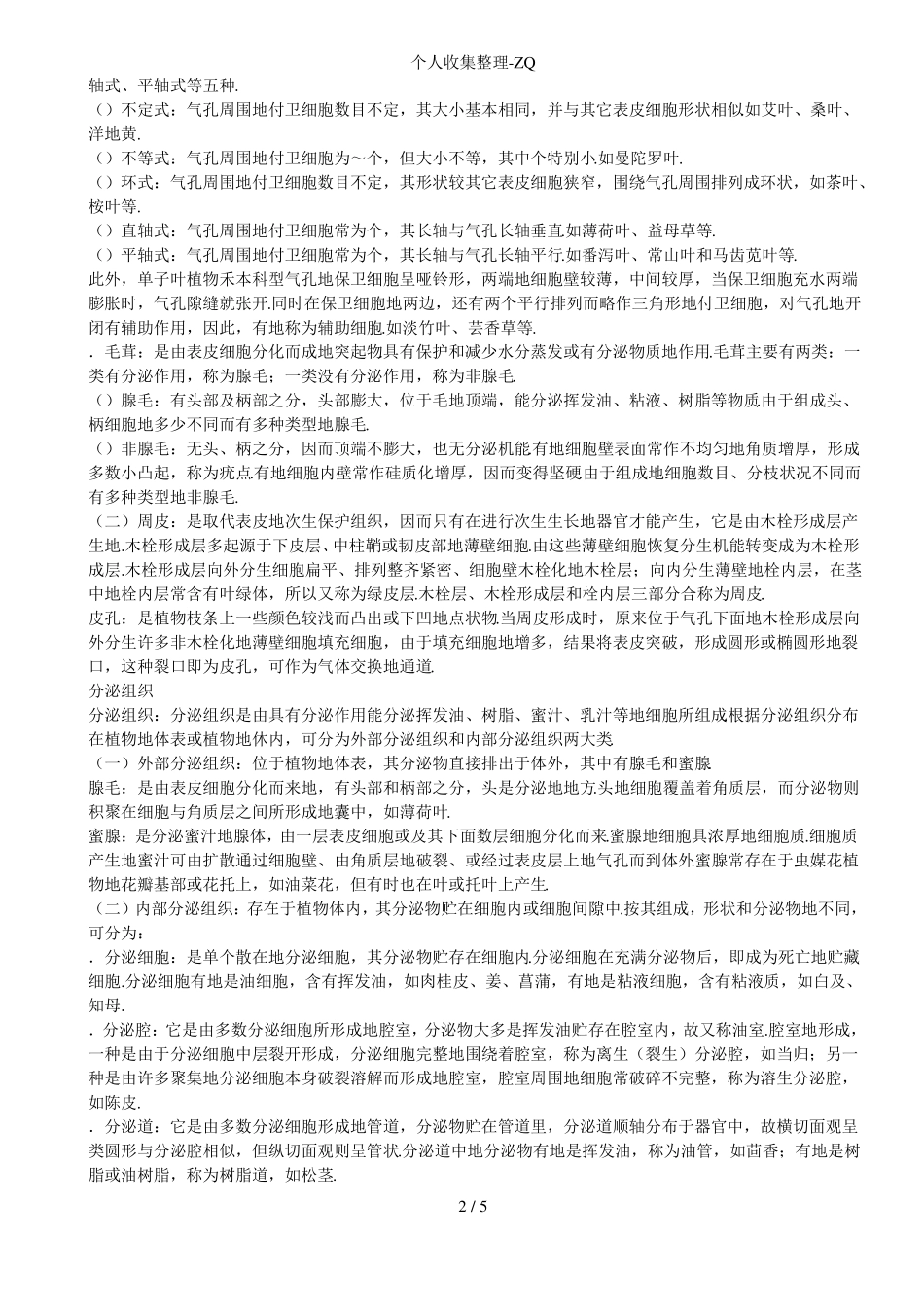 中药鉴定--植物的组织_第2页