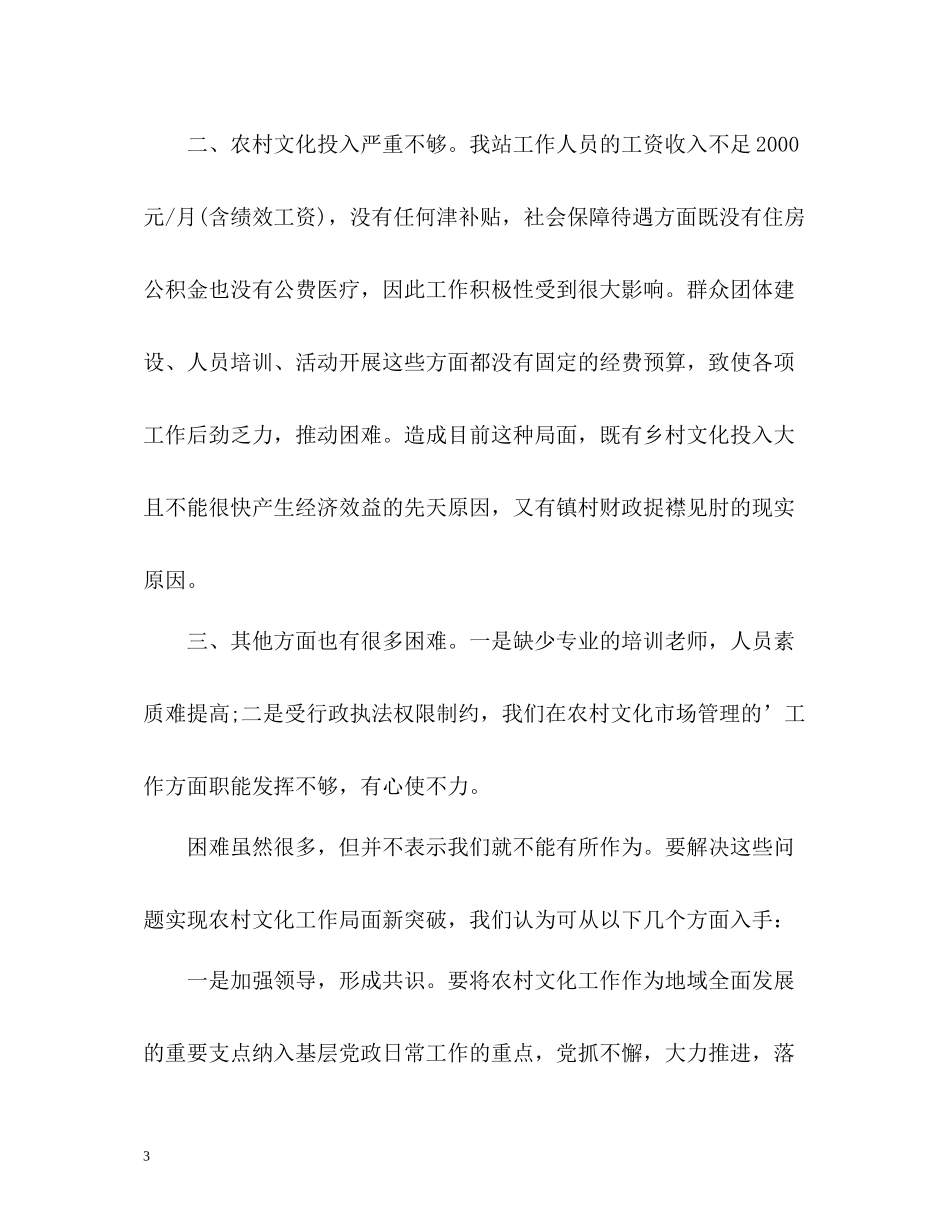 乡村文化工作情况总结汇报_第3页